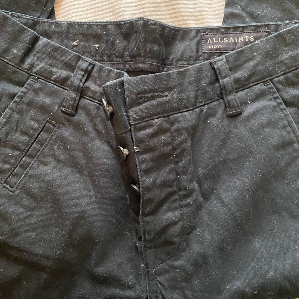 Black All Saints chinos